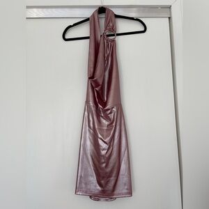 Superdown Metallic Pink Dress